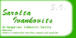 sarolta ivankovits business card
